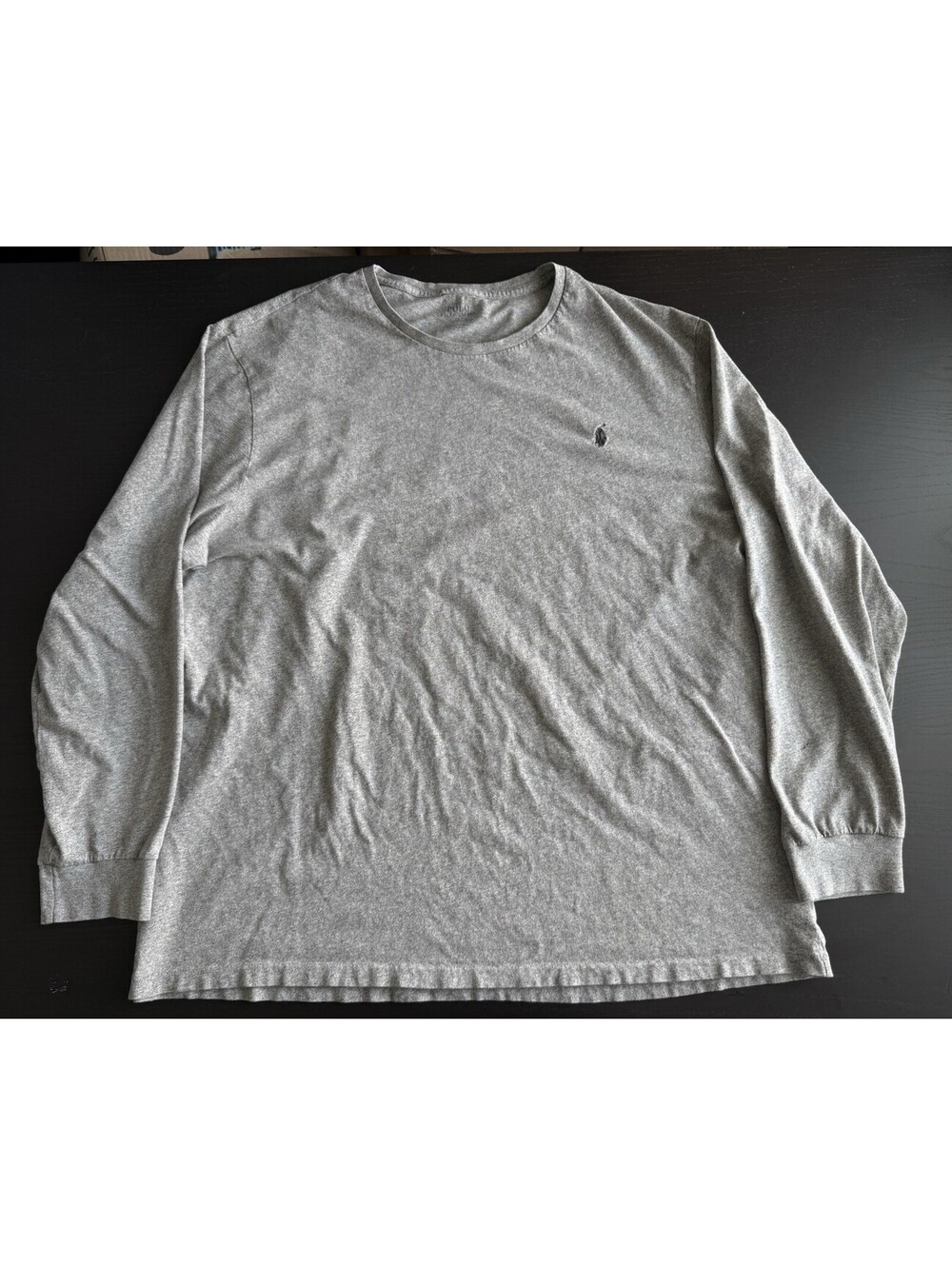 Polo Ralph Lauren Men's XL Gray Heather Long Sleeve Crewneck T-Shirt Pony Logo